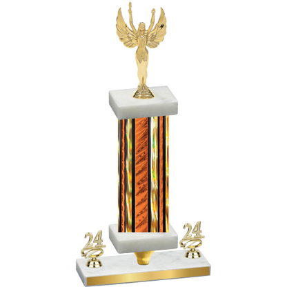 Premium Single Orange Glacier Year Victory Trophy