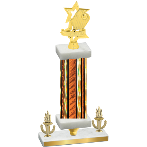 Premium Single Orange Glacier Victory Pickleball Trophy