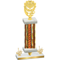 Premium Single Orange Glacier First Place Pickleball Trophy
