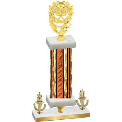 Premium Single Orange Glacier Victory Pickleball Trophy