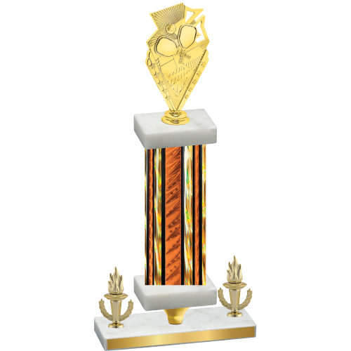 Premium Single Orange Glacier Victory Pickleball Trophy