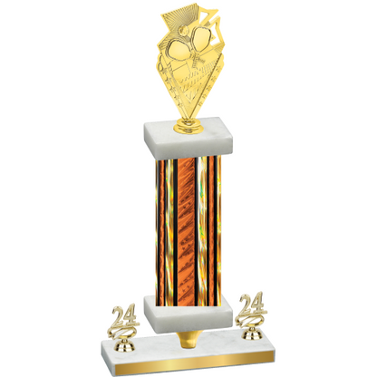 Premium Single Orange Glacier Year Pickleball Trophy