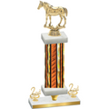 Premium Single Orange Glacier Second Place Horses Trophy