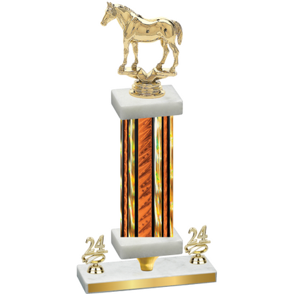 Premium Single Orange Glacier Year Horses Trophy