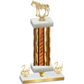 Premium Single Orange Glacier Second Place Horses Trophy