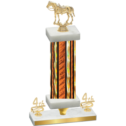 Premium Single Orange Glacier Fourth Place Horses Trophy