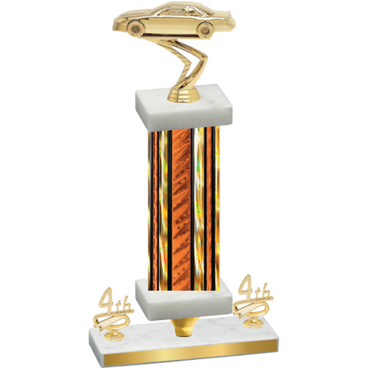 Premium Single Orange Glacier Fourth Place Cars Trophy