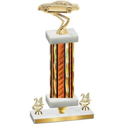 Premium Single Orange Glacier Year Cars Trophy