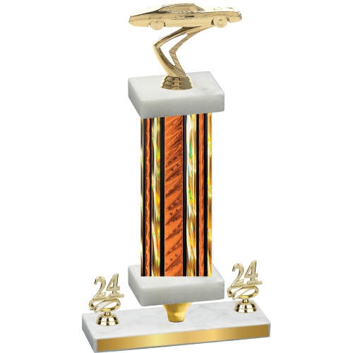 Premium Single Orange Glacier Year Cars Trophy