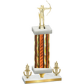 Premium Single Orange Glacier Victory Archery Trophy