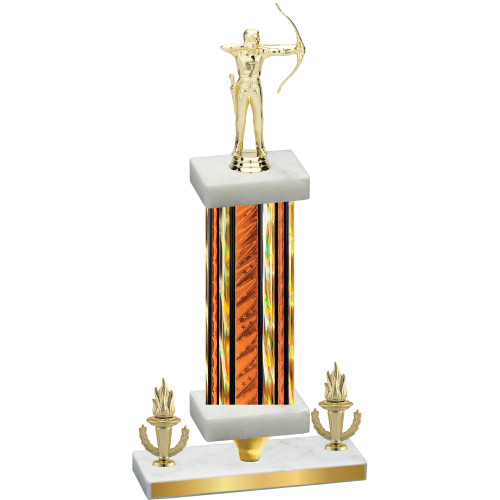 Premium Single Orange Glacier Victory Archery Trophy