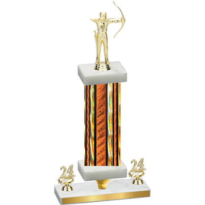 Premium Single Orange Glacier Year Archery Trophy