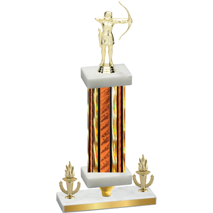 Premium Single Orange Glacier Victory Archery Trophy