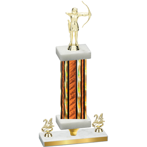 Premium Single Orange Glacier Year Archery Trophy