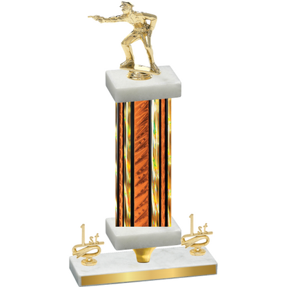 Premium Single Orange Glacier First Place Shooter Trophy