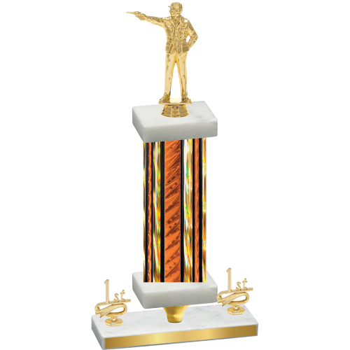 Premium Single Orange Glacier First Place Shooter Trophy