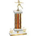 Premium Single Orange Glacier Second Place Skater Trophy