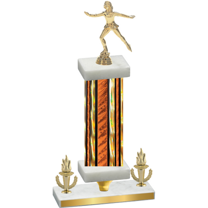 Premium Single Orange Glacier Victory Skater Trophy