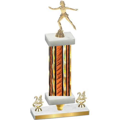 Premium Single Orange Glacier Year Skater Trophy