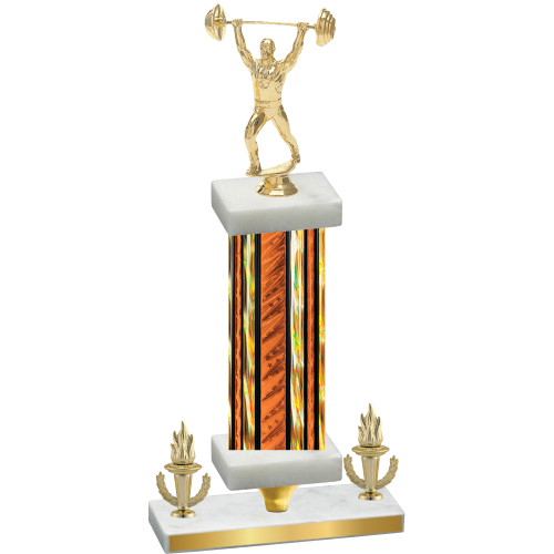 Premium Single Orange Glacier Victory Weights Trophy