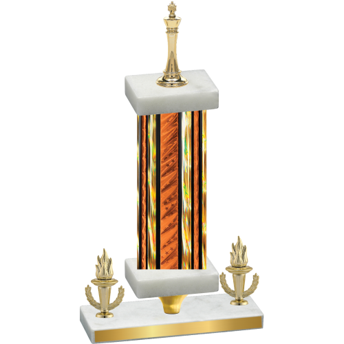 Premium Single Orange Glacier Victory Chess Trophy