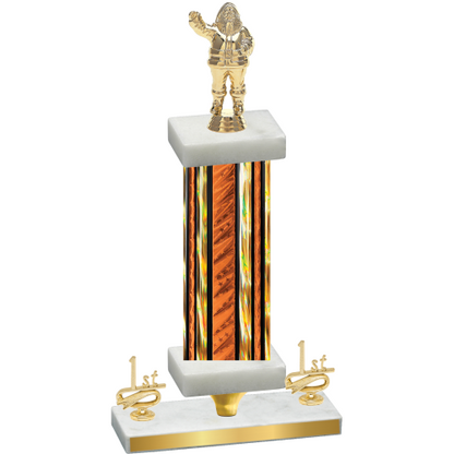Premium Single Orange Glacier First Place Holiday Trophy