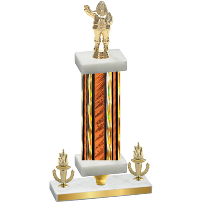 Premium Single Orange Glacier Victory Holiday Trophy