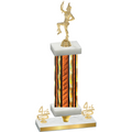 Premium Single Orange Glacier Fourth Place Majorette Trophy