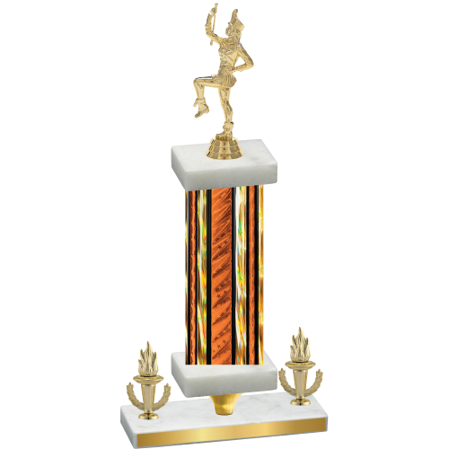 Premium Single Orange Glacier Victory Majorette Trophy