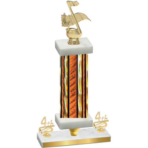Premium Single Orange Glacier Fourth Place Music Trophy