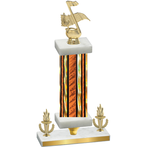 Premium Single Orange Glacier Victory Music Trophy