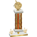 Premium Single Orange Glacier Third Place Baseball Trophy