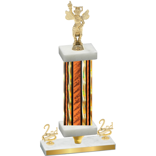 Premium Single Orange Glacier Second Place Academics Trophy