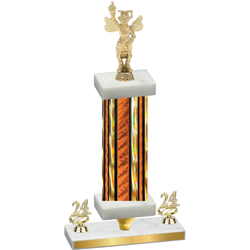 Premium Single Orange Glacier Year Academics Trophy