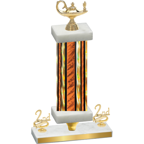 Premium Single Orange Glacier Second Place Academics Trophy