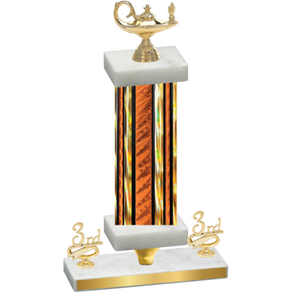 Premium Single Orange Glacier Third Place Academics Trophy