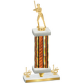 Premium Single Orange Glacier First Place Softball Trophy