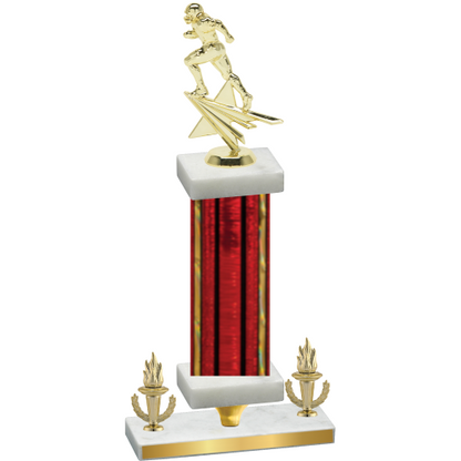 Premium Single Red Glacier Victory Football Trophy