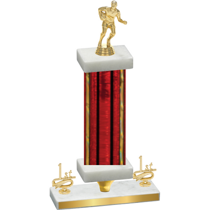 Premium Single Red Glacier First Place Rugby Trophy