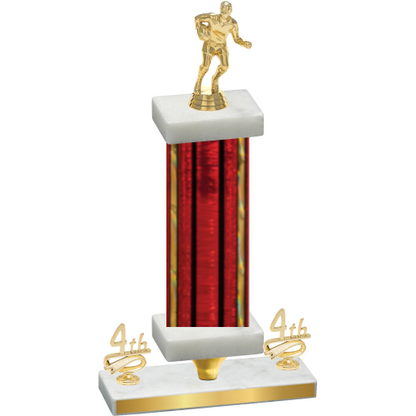 Premium Single Red Glacier Fourth Place Rugby Trophy