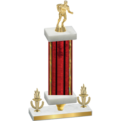 Premium Single Red Glacier Victory Rugby Trophy