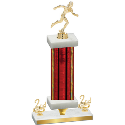 Premium Single Red Glacier Second Place Running Trophy