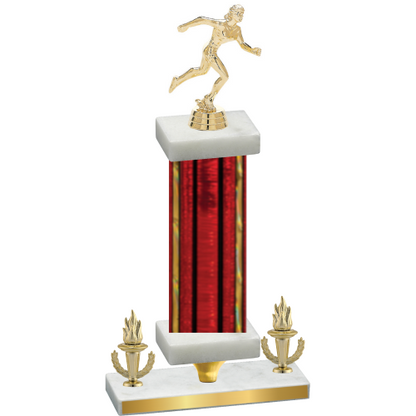 Premium Single Red Glacier Victory Running Trophy