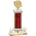 Premium Single Red Glacier Third Place Running Trophy