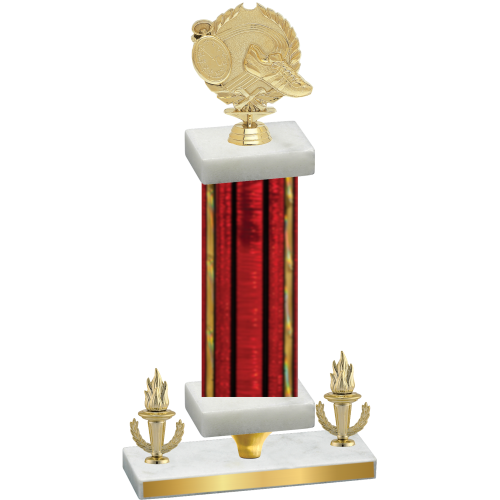 Premium Single Red Glacier Victory Running Trophy