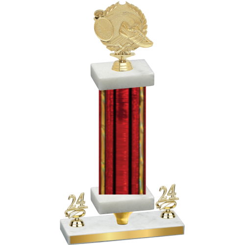 Premium Single Red Glacier Year Running Trophy