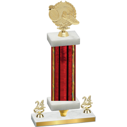 Premium Single Red Glacier Year Running Trophy