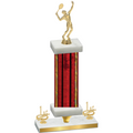Premium Single Red Glacier First Place Tennis Trophy