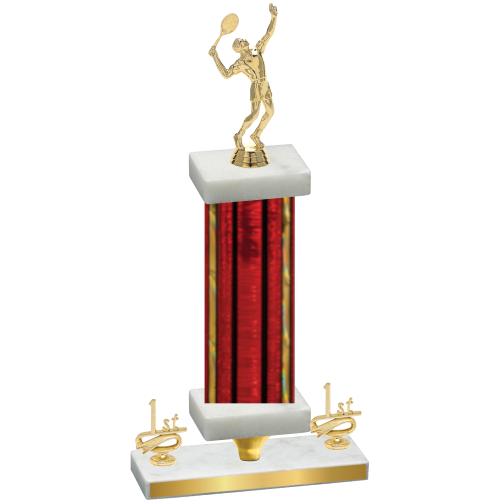 Premium Single Red Glacier First Place Tennis Trophy