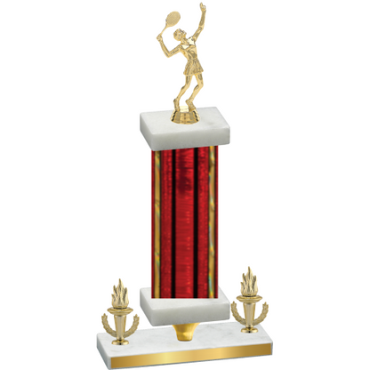 Premium Single Red Glacier Victory Tennis Trophy